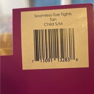 Russian Pointe Convertible Toe Tights, tan, child s/m